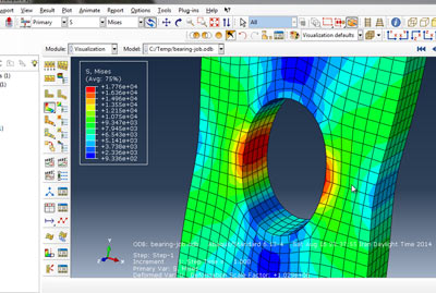 آموزش اعمال فشار غیر  یکنواخت روی یاتاقان در نرم افزار آباکوس abaqus